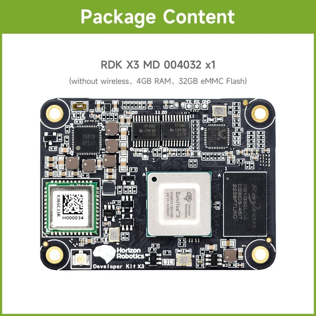 Alt view image 2 of 7 - Waveshare D-Robotics RDK X3 High-Performance AI Module, Compatible with Raspberry Pi CM4, 5 Tops Computing Power, 4GB RAM, 32 eMMC Flash, No Wireless Connectivity