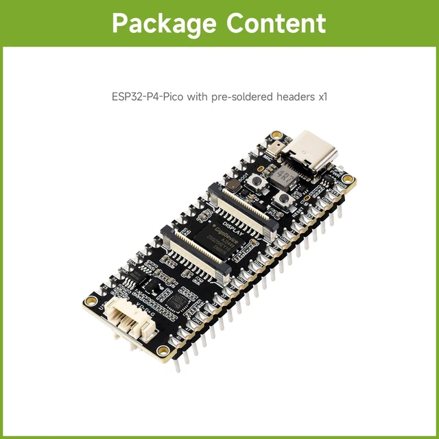 Alt view image 2 of 7 - Waveshare ESP32-P4-Pico High-Performance Development Board, Featuring ESP32-P4, RISC-V Dual-Core and Single-Core Processors, and Advanced Human-Machine Interfaces, with Pre-soldered Headers