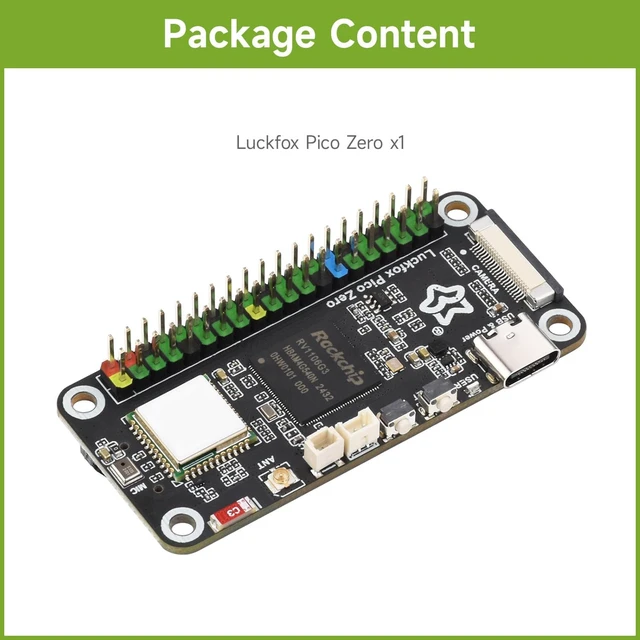 Alt view image 2 of 7 - Waveshare Luckfox Pico Zero Linux Micro Development Board, Powered by the Luckfox RV1106G3 Chip, Featuring 1 Tops of Computing Power, 8GB eMMC, and Integrated Wireless Module