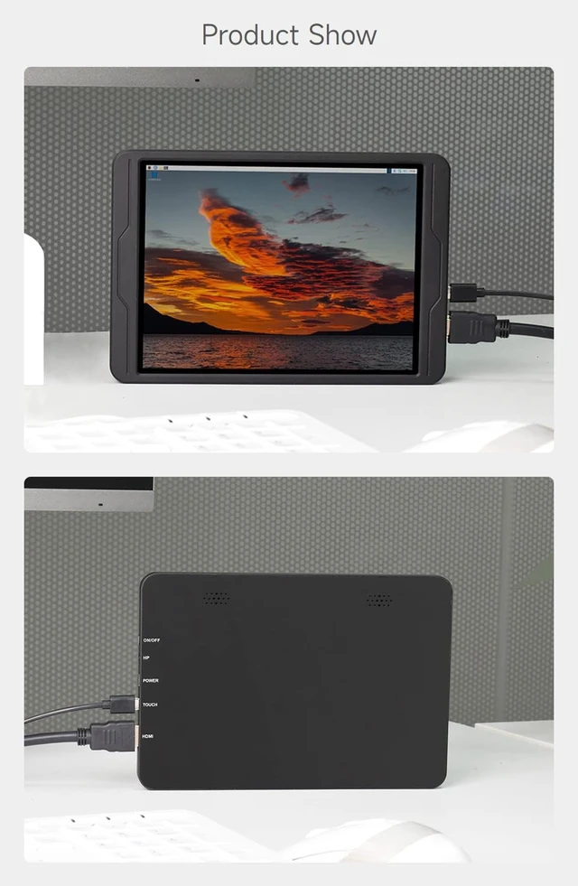 Alt view image 7 of 7 - Waveshare 8inch 1536x2048 LCD Display, 2K HIgh Resolution, Capacitive Touch Screen, IPS, Optical Bonding, High Compatibility for Raspberry Pi, Jetson Nano and PC