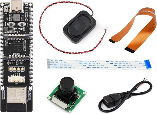 Main image of Waveshare ESP32-P4-WIFI6 High-Performance Development Board, Based On ESP32-P4 and ESP32-C6, Supports Wi-Fi 6 and Bluetooth 5/BLE, Bundle with Speaker and Camera-6 Items