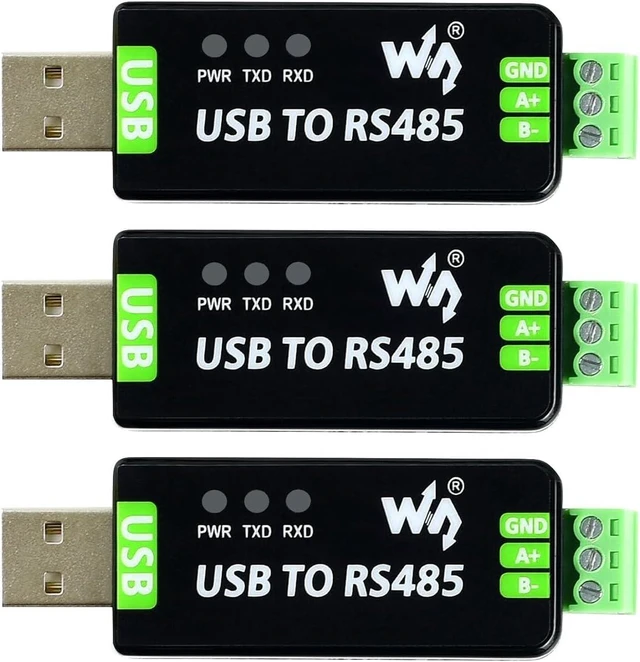 Main image of waveshare 3PCS Industrial USB to RS485 Converter with Original FT232RL and SP485EEN Embedded Protection Circuits for Industrial Control Equipments and/or Applications