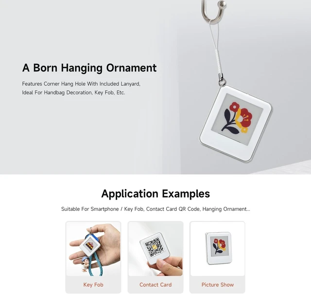 Alt view image 5 of 6 - waveshare 1.54inch Color NFC E-Ink Display with Red, Yellow, Black, and White, 4 Colors, Battery-Free, Wireless Power & Image Refresh, Silver Border