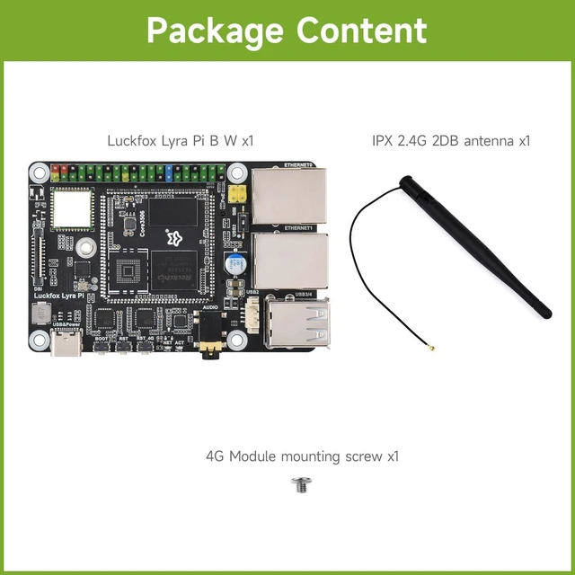 Alt view image 2 of 7 - Waveshare Luckfox Lyra Pi Linux Micro Development Board, Based On Luckfox Core3506 Core Board, Integrates Triple-core ARM Cortex-A7 and ARM Cortex-M0 Processors, with Wireless