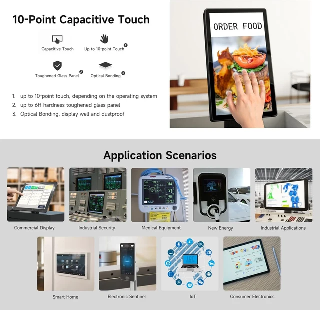 Alt view image 6 of 7 - waveshare 21.5inch Capacitive Touch Monitor, 1080×1920 Full HD, Compatible with Raspberry Pi/Jetson Nano/PC-Monitor+ CMPI4102008