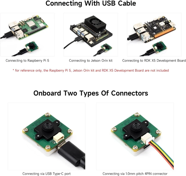 Alt view image 4 of 5 - waveshare OV9281 1MP Mono USB Camera (A), Supports 120FPS High Frame Rate Recording, Global Shutter for Clearer Imaging