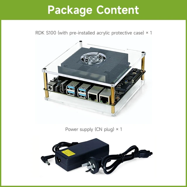 Alt view image 2 of 7 - waveshare D-Robotics RDK S100 Robot Development Kit, 80 Tops Computing Power BPU, Equipped with RDK S100 Intelligent Computing Power Core