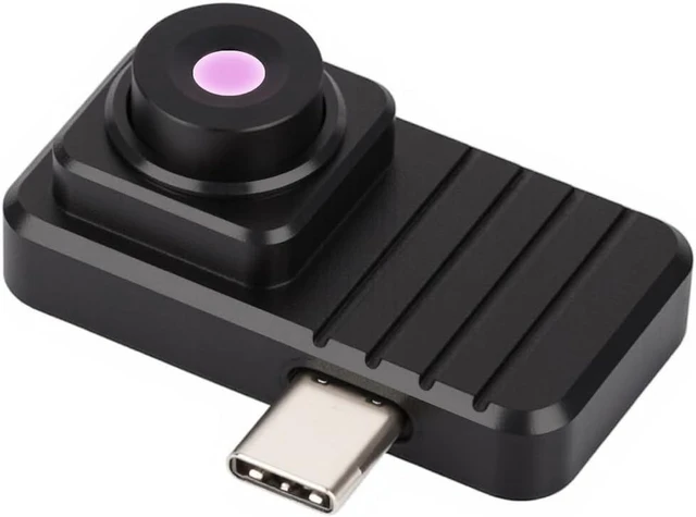 Main image of Waveshare Smartphone Infrared Thermal Imaging Camera, Type-C Port, Plug-and-Play, 160×120 Pixels, 88° Field of View, with Aluminum Alloy Case