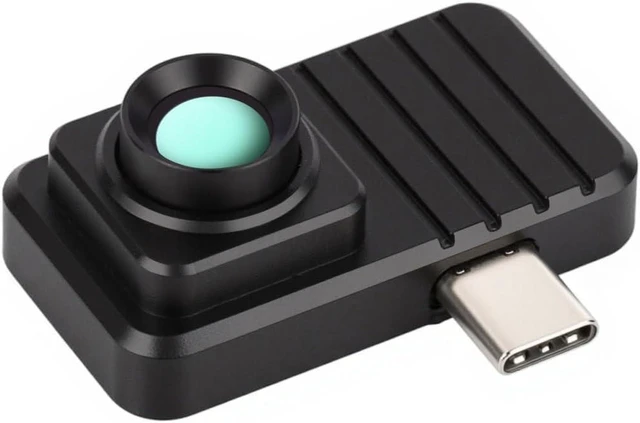 Main image of Waveshare Smartphone Infrared Thermal Imaging Camera, Type-C Port, Plug-and-Play, 160×120 Pixels, 45° Field of View, with Aluminum Alloy Case
