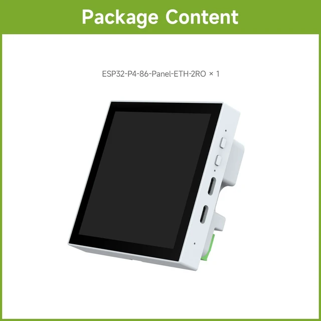 Alt view image 2 of 7 - Waveshare ESP32-P4 Smart 86 Box with Expandable Ethernet, RS485, and Relay Support, Featuring Dual-Core and Single-Core RISC-V Architecture, Onboard 4-Inch 720×720 Pixel 5-Point Touch LCD