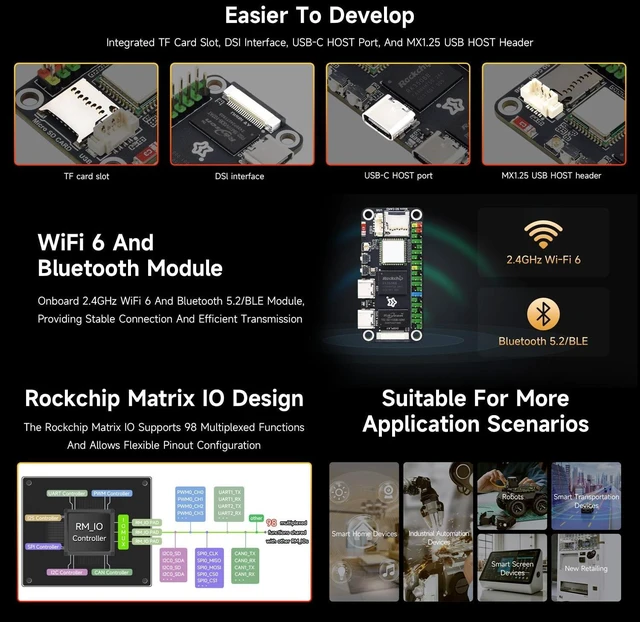 Alt view image 5 of 7 - Waveshare Luckfox Lyra Zero W Micro Linux Development Board Based On RK3506B Chip, Integrated with Triple-core Arm Cortex-A7 and Arm Cortex-M0 Processors