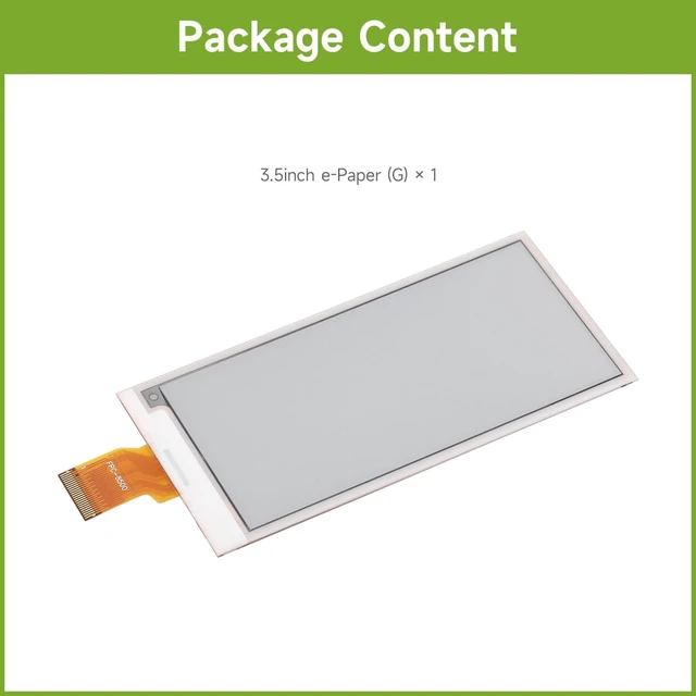 Alt view image 2 of 7 - Waveshare 3.5inch E-Paper Display (G), E-Ink Display, 384 × 184 Pixels, Red/Yellow/Black/White, SPI Interface, Raw E-Paper, Without Driver