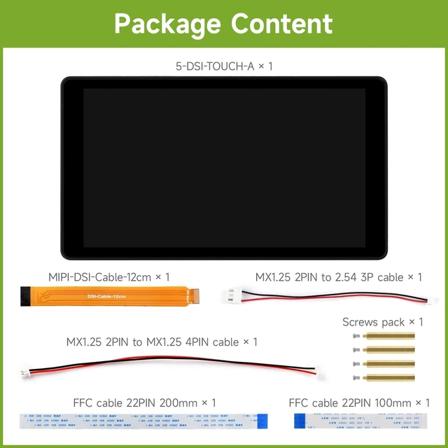 Alt view image 2 of 7 - Waveshare 5inch DSI Capacitive Touch Display, Compatible with Raspberry Pi 5/4B/3B+/3A+, 720 × 1280, IPS, Optical Bonding Toughened Glass Panel, DSI Interface, 5-Point Touch, Aluminum Alloy Case