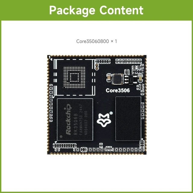 Alt view image 2 of 6 - Waveshare Luckfox Core3506 Core Board Based On Rockchip RK3506B Chip, Onboard 512MB DDRL3, Integrates Triple-core ARM Cortex-A7 and ARM Cortex-M0 Processors, Without eMMC