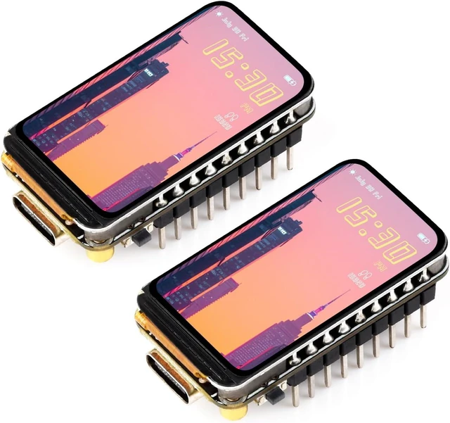 Main image of Waveshare 2PCS ESP32-S3 1.47inch LCD Display Development Board, 172×320 Resolution, 262K Display Color, 2.4GHz Wi-Fi/BLE 5, 240MHz LX7, ESP32 with Display, with Pre-soldered Header