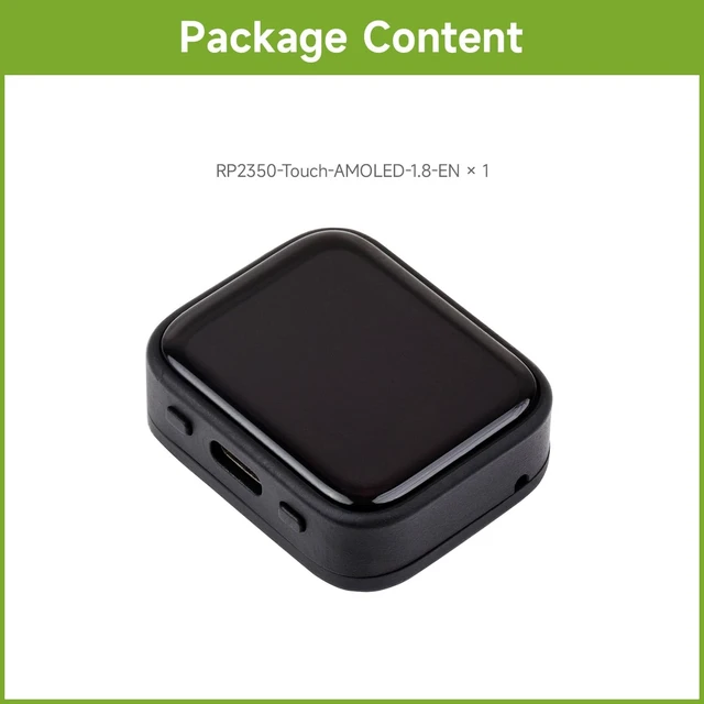 Alt view image 2 of 7 - Waveshare RP2350 1.8inch AMOLED Touch Display Development Board, 368×448 Pixels, Low Power Touchscreen, QSPI Interface, Dual-core & Dual-Architecture Design, Accelerometer and Gyroscope Sensor