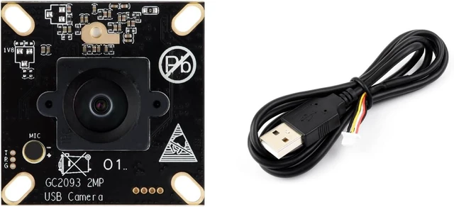 Main image of Waveshare GC2093 2MP USB Camera Module, Wide Dynamic Backlight Imaging, Fixed-Focus, Onboard Microphone, Adopts GC2093 Sensor Chip, USB 2.0 Interface
