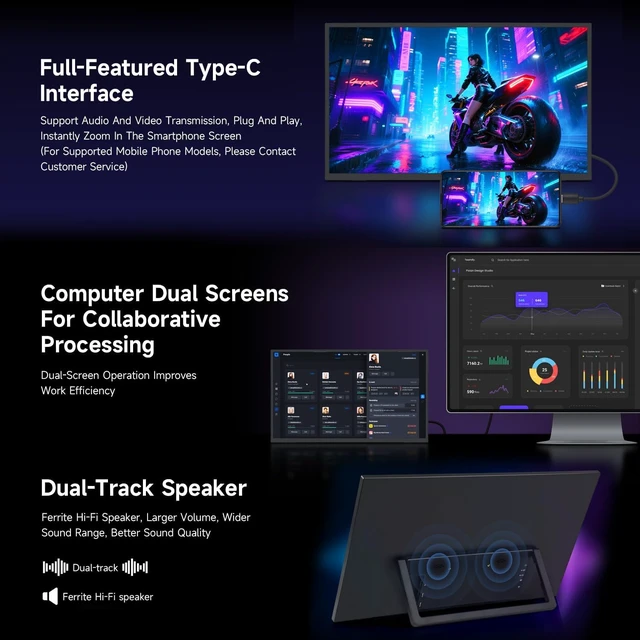 Alt view image 5 of 7 - Wavesahre Luckfox 18.5inch 4K Portable Monitor with Stand, Compatible with Raspberry Pi OS/Ubuntu/Kali/WIN10 loT, 3840 × 2160, 60Hz Refresh Rate, 178° Viewing Angle, IPS Screen, No Touch