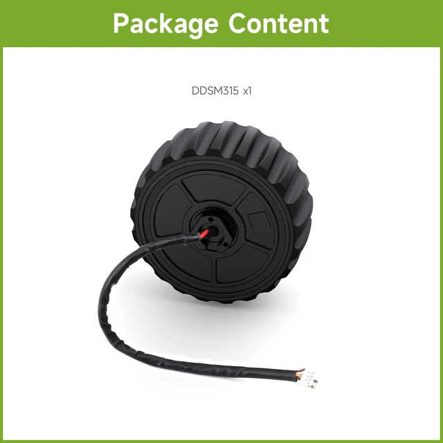 Alt view image 2 of 7 - Waveshare DDSM315 Direct Drive Servo Motor, Wide Speed Range Adjustable, Low Noise, All-in-One Design, Hub Motor, Supports Suspension Installation, Suitable for RC Car Robot DIY