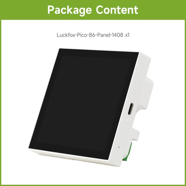 Alt view image 2 of 7 - Waveshare Luckfox Core1106 Smart 86 Box Development Board, RV1106G3, 0.5/1TOPS, 128MB/256MB DDR3L, ARM Cortex-A7 32-bit, Onboard 4inch 720 × 720 Pixel Touch Display, RS485 Interface, with Wireless
