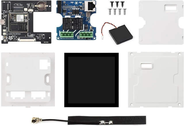 Alt view image 2 of 7 - Waveshare Luckfox Core1106 Smart 86 Box Development Board, RV1106G2, 0.5/1TOPS, 128MB/256MB DDR3L, ARM Cortex-A7 32-bit, Onboard 4inch 720 × 720 Pixel Touch Display, RS485 Interface, with Wireless