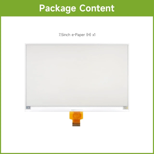 Alt view image 2 of 7 - waveshare 7.5inch e-Paper Display (H), e-Ink Display, 800x480, Red/Yellow/Black/White, SPI Interface, Without Driver Board, Raw Display Only