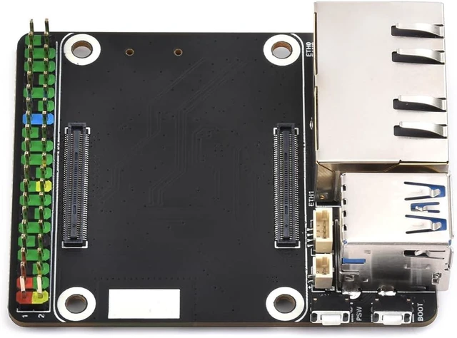 Main image of Waveshare Mini Dual Giga-bit Ethernet Base Board, Mini-Computer Kit, Compatible with Raspberry Pi Compute Module 5 (NOT Included), for All Variants of CM5, Board Only