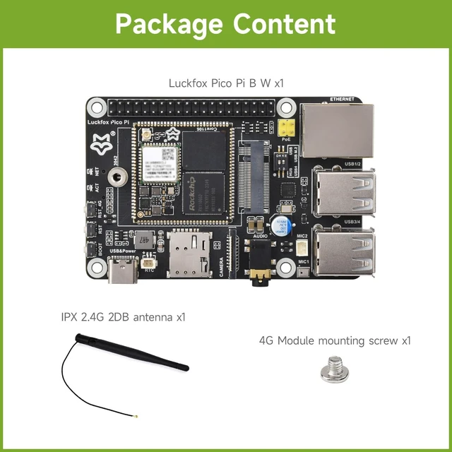 Alt view image 2 of 7 - Waveshare Luckfox Pico Pi Linux Micro Dev Board, Core1106, 8GB eMMC, Intelligent Encoding Support, Built-in ISP3.2, Up to 5MP Image Processing, with Wireless, RV1106G2