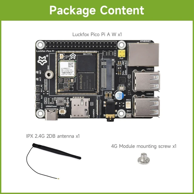Alt view image 2 of 7 - Waveshare Luckfox Pico Pi Linux Micro Dev Board, Core1106, 8GB eMMC, Intelligent Encoding Support, Built-in ISP3.2, Up to 5MP Image Processing, with Wireless, RV1106G3