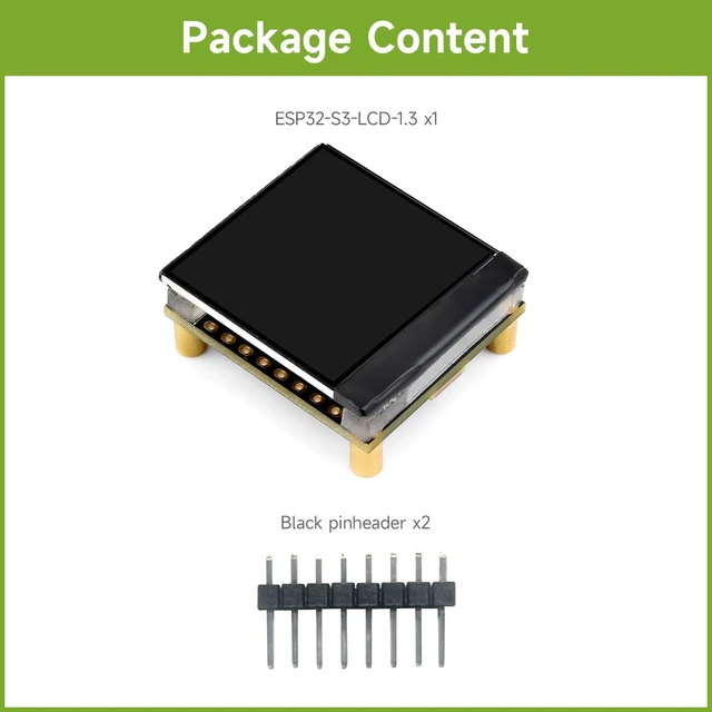 Alt view image 2 of 6 - Waveshare ESP32-S3 1.3inch Display Development Board, 240x240 Pixels, ST7789V2 Driver, 6-axis IMU, 262K Colors, SPI Comm, 90° Hardware Rotation Support
