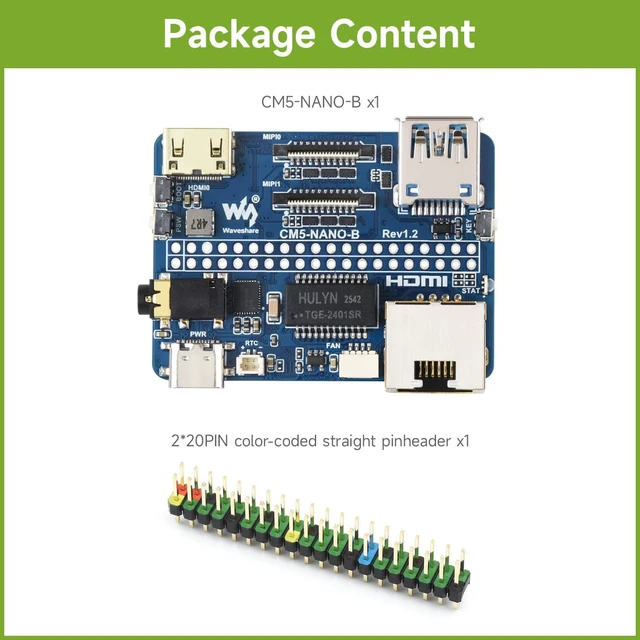 Alt view image 2 of 5 - Waveshare Nano Base Board (B), Compatible with Raspberry Pi Compute Module 5, Same Size As The CM5, Base Board for Compute Module 5 Lite/eMMC