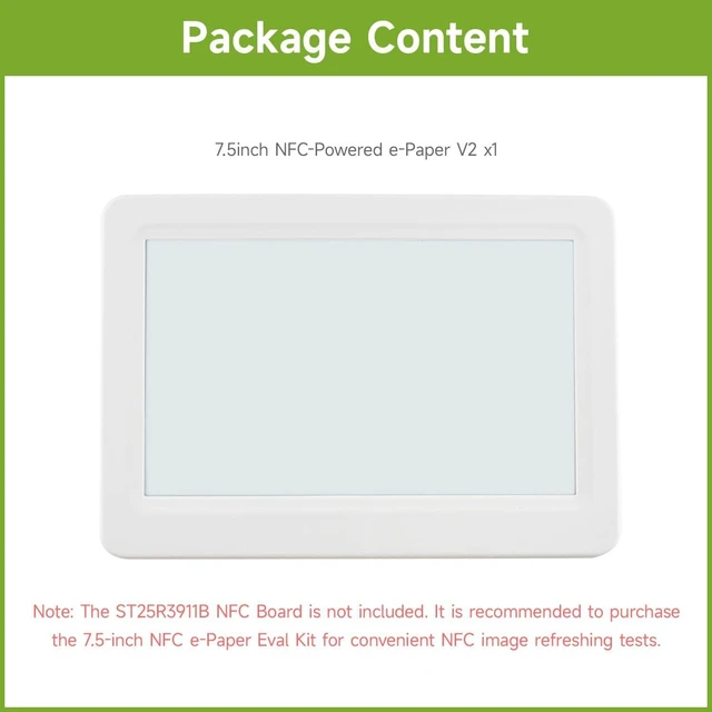 Alt view image 2 of 5 - Waveshare 7.5inch Passive NFC-Powered e-Paper V2, No Battery, Wireless Powering & Data Transfer, Only Compabtile with Apple iPhone