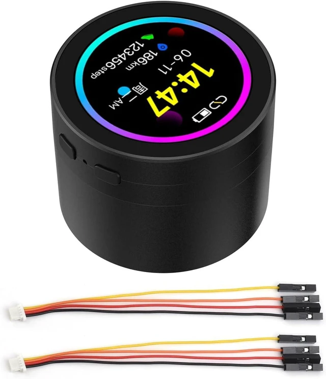 Main image of Waveshare ESP32-S3 1.85inch Round LCD Development Board, 360×360, Supports Wi-Fi & Bluetooth BLE 5, AI Speech, Smart Speaker Box, ESP32 with Display, with Speaker Box