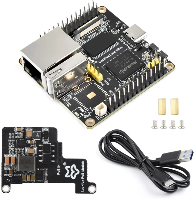 Main image of Waveshare Luckfox Lyra Ultra RK3506B Linux Micro Dev Board, with 8GB eMMC, Triple-core ARM Cortex-A7 & ARM Cortex-M0 Processors, with PoE Module