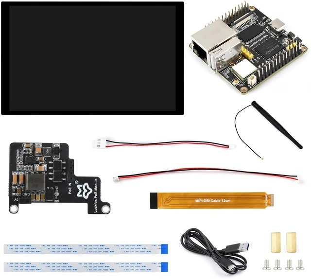 Main image of Waveshare Luckfox Lyra Ultra RK3506B Linux Micro Dev Board, with 8GB eMMC, Triple-core ARM Cortex-A7 & ARM Cortex-M0 Processors, with Wireless, 10.1inch DSI LCD and PoE Module