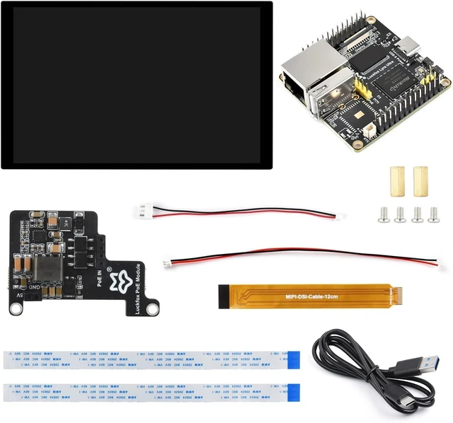 Main image of Waveshare Luckfox Lyra Ultra RK3506B Linux Micro Dev Board, with 8GB eMMC, Triple-core ARM Cortex-A7 & ARM Cortex-M0 Processors, with 10.1inch DSI LCD and PoE Module