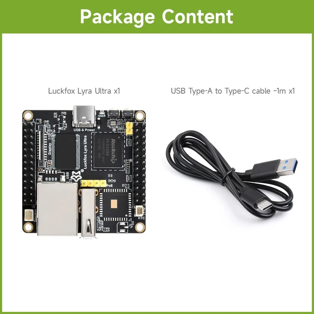 Alt view image 2 of 7 - Waveshare Luckfox Lyra Ultra RK3506B Linux Micro Development Board, Onboard 8GB eMMC, Integrates Triple-core ARM Cortex-A7 and ARM Cortex-M0 Processors, Single Board