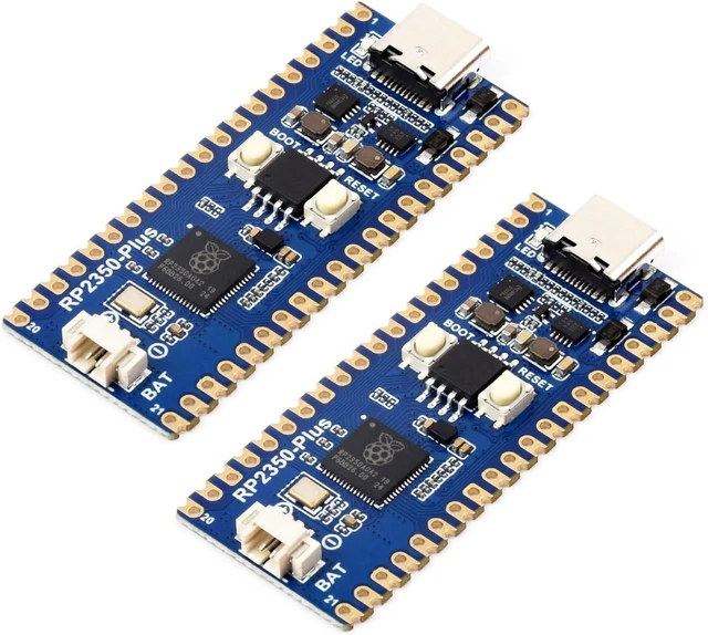 Main image of Waveshare 2PCS RP2350-Plus Development Board, A Low-Cost, High-Performance Pico-Like MCU Board Based On Raspberry Pi RP2350A Dual-core & Dual-Architecture Microcontroller