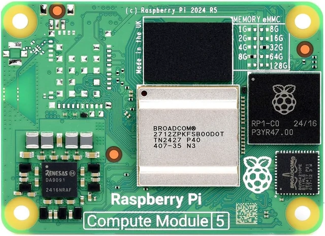 Main image of CM5 Series, Comes with Ofiicial CM5008032, Antenna and Heatsink | Compatible with Raspberry Pi Compute Module 4, without Wireless