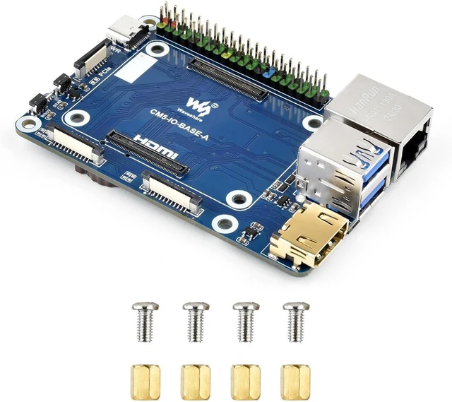 Main image of Waveshare CM5 Mini Base Board (A) Designed, Compatible with Raspberry Pi Compute Module 5