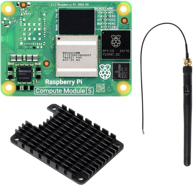 Main image of CM5 Series, Comes with Ofiicial CM5004016, Antenna and Heatsink | Compatible with Raspberry Pi Compute Module 4