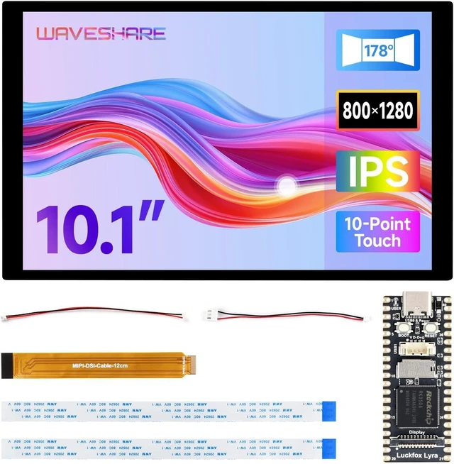 Main image of Waveshare Luck-Fox Lyra B LCD Kit A(with Luck-Fox Lyra B & LCD Kit A), Luck-Fox Lyra RK3506G2 Linux Micro Development Board, Integrates Tripe-Core ARM Cortex-A7 and ARM Cortex-M0 Processors