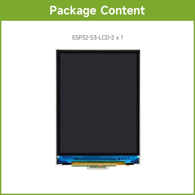 Alt view image 2 of 7 - Waveshare 2inch ESP32-S3 Display Development Board, 240x320, IPS, 262K Color, 32-Bit LX7 2-Core Processor, Up To 240MHz Frequency, Support WiFi&BT, Support OV5640 5MP Camera Module(NOT Included)