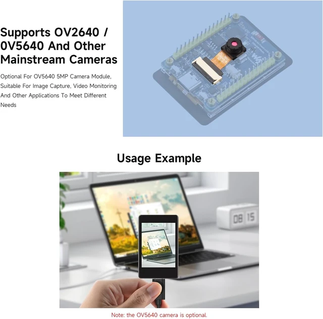 Alt view image 6 of 7 - Waveshare ESP32-S3 2inch Capacitive Touch Display Development Board, 240×320 Pixels, IPS Panel, 32-bit LX7 Dual-core Processor, Up to 240MHz Frequency, NOT Include OV560 Camera