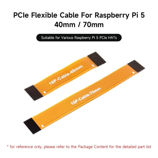 Alt view image 3 of 5 - waveshare 2PCS PCIe Flexible Cable 70mm, Compatible with Raspberry Pi 5, Suitable for Various Raspberry Pi 5 PCIe Hats, 2pcs Version