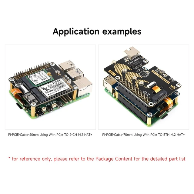 Alt view image 4 of 5 - waveshare 2PCS PCIe Flexible Cable 70mm, Compatible with Raspberry Pi 5, Suitable for Various Raspberry Pi 5 PCIe Hats, 2pcs Version
