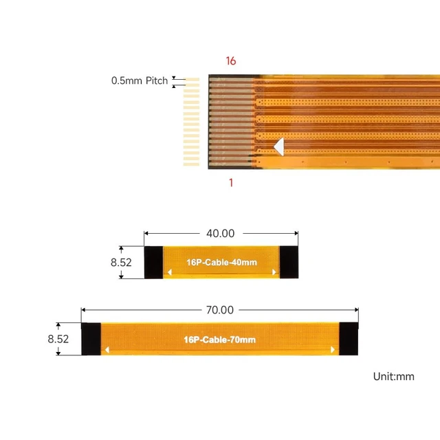 Alt view image 5 of 5 - waveshare 2PCS PCIe Flexible Cable 70mm, Compatible with Raspberry Pi 5, Suitable for Various Raspberry Pi 5 PCIe Hats, 2pcs Version