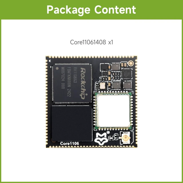 Alt view image 2 of 7 - Waveshare Luckfox Core1106 Core Board Based On Rockchip RV1106 Chip, 8GB eMMC, Integrates ARM Cortex-A7/RISC-V MCU/NPU/ISP Processors, 256MB Memory, with Wireless