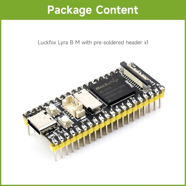 Alt view image 2 of 7 - Waveshare Luckfox Lyra RK3506G2 Linux Micro Development Board, Integrates Tripe-core ARM Cortex-A7 and ARM Cortex-M0 Processors, with 256MB Flash, with Header