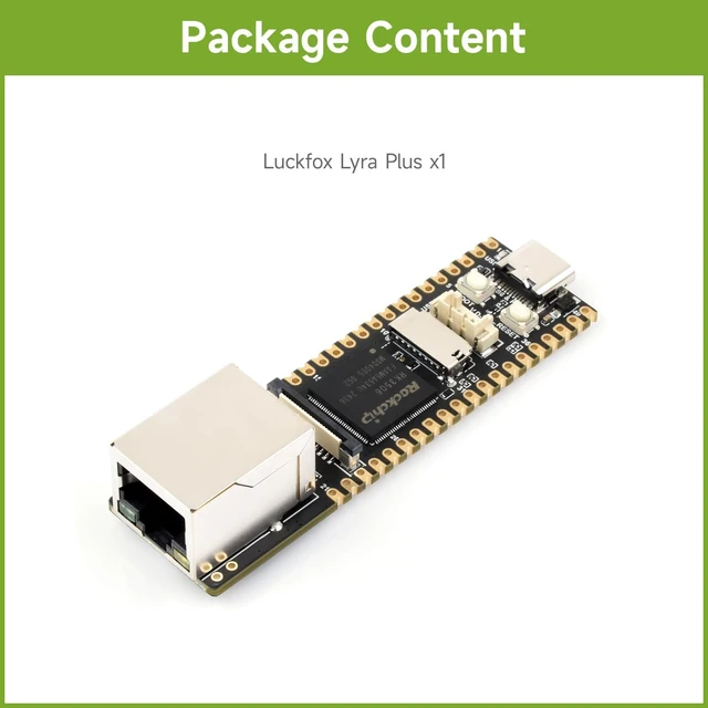 Alt view image 2 of 7 - Waveshare Luckfox Lyra Plus RK3506G2 Linux Micro Development Board, Integrates Tripe-core ARM Cortex-A7 and ARM Cortex-M0 Processors, with Ethernet Port, Without Header